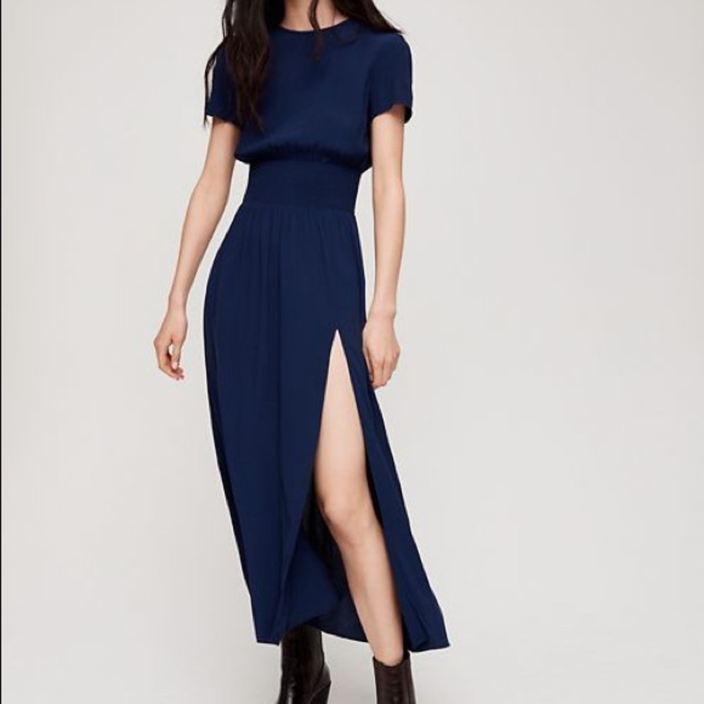 Aritzia Maxime dress navy blue